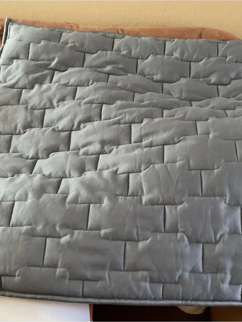 Crate & Barrel Palazzo Grey Quilted Set Of 3 Euro Shams 26x26”